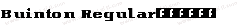 Buinton Regular字体转换